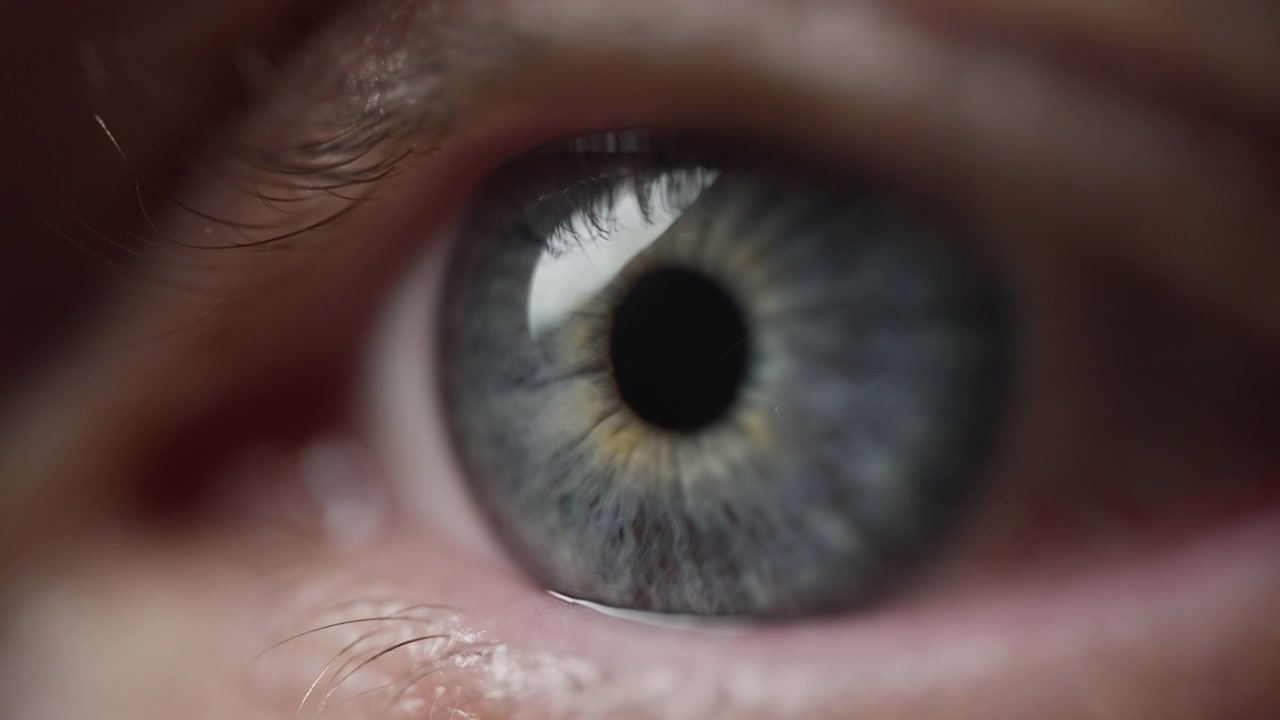 Blue eye looking straight