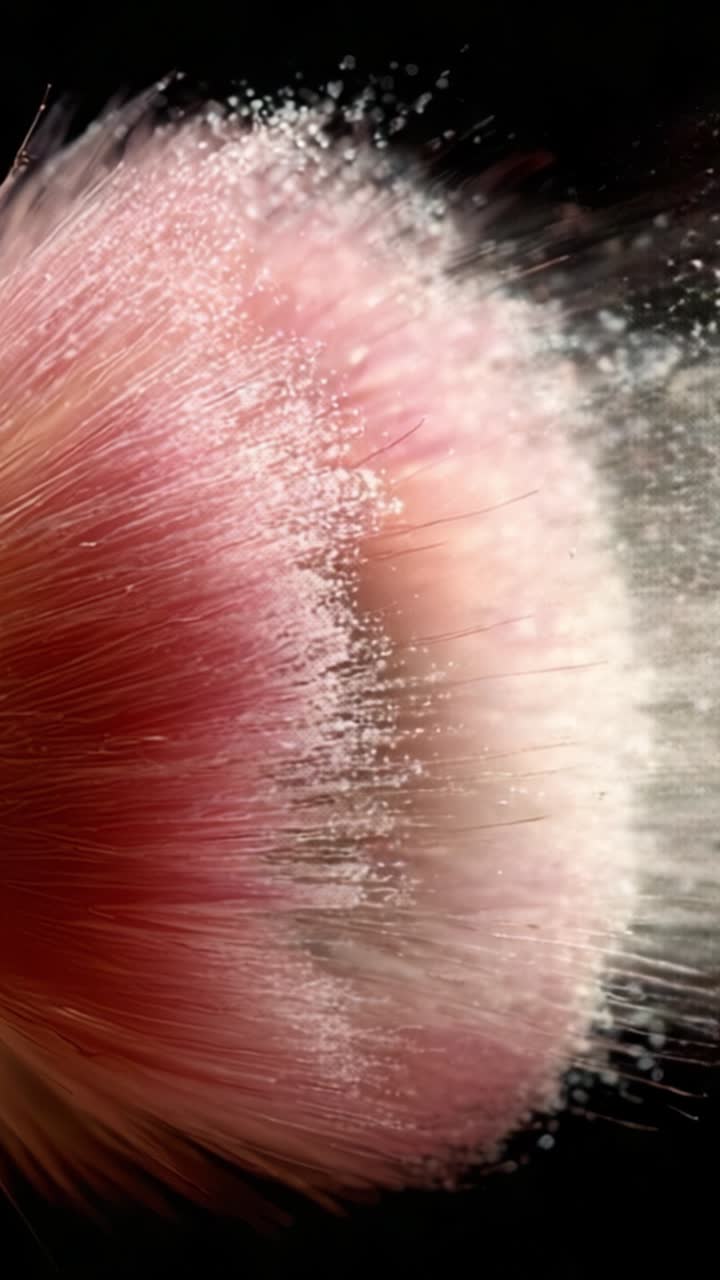 Explosão de Cores: Uma Observação em Close-Up de Partículas Vibrantes se Dispersando de uma Fonte Central, Destacando a Beleza do Movimento e da Textura em Ação