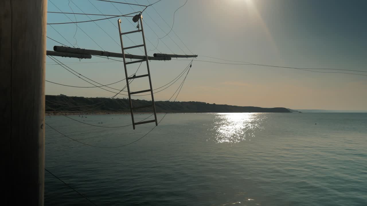 Trabucco building in Abruzzo, Italy