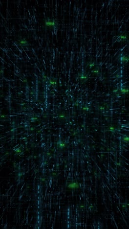 abstract background dynamic stream of digital blue data technology cybersecurity code animation