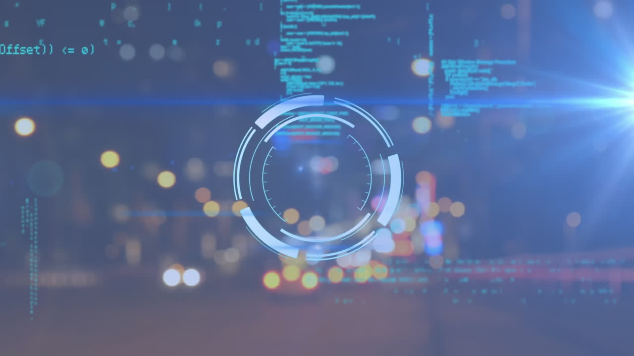 범위 스캐닝과 데이터 처리의 애니메이션