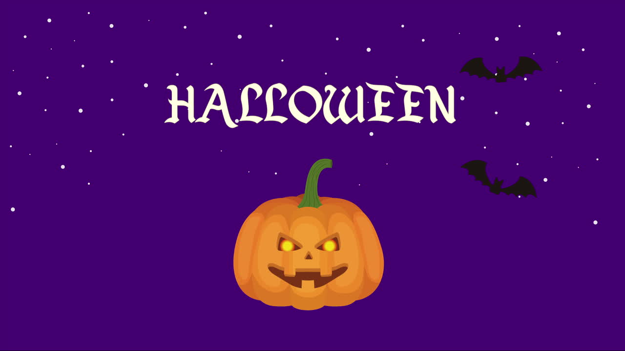 escena oscura de halloween con la calabaza