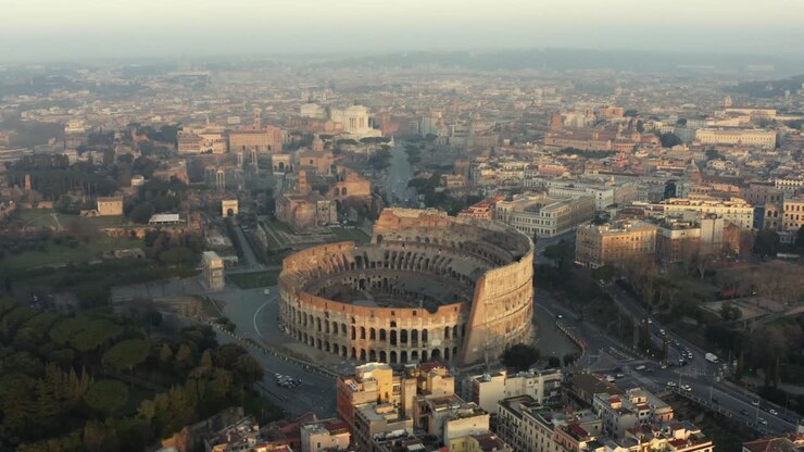 Orbit Shot Of Colosseum