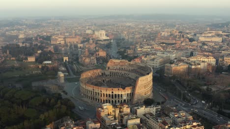 orbit shot of colosseum