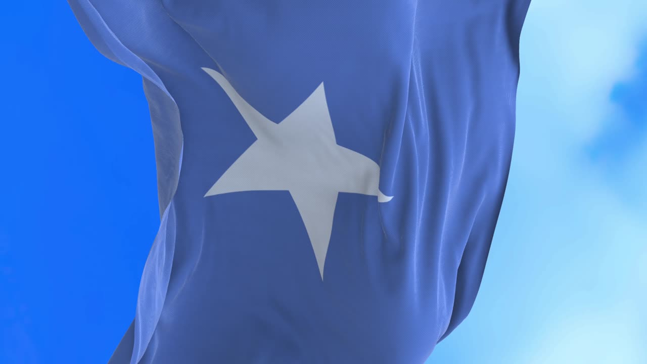 un bucle sin costuras de la bandera de somalia.