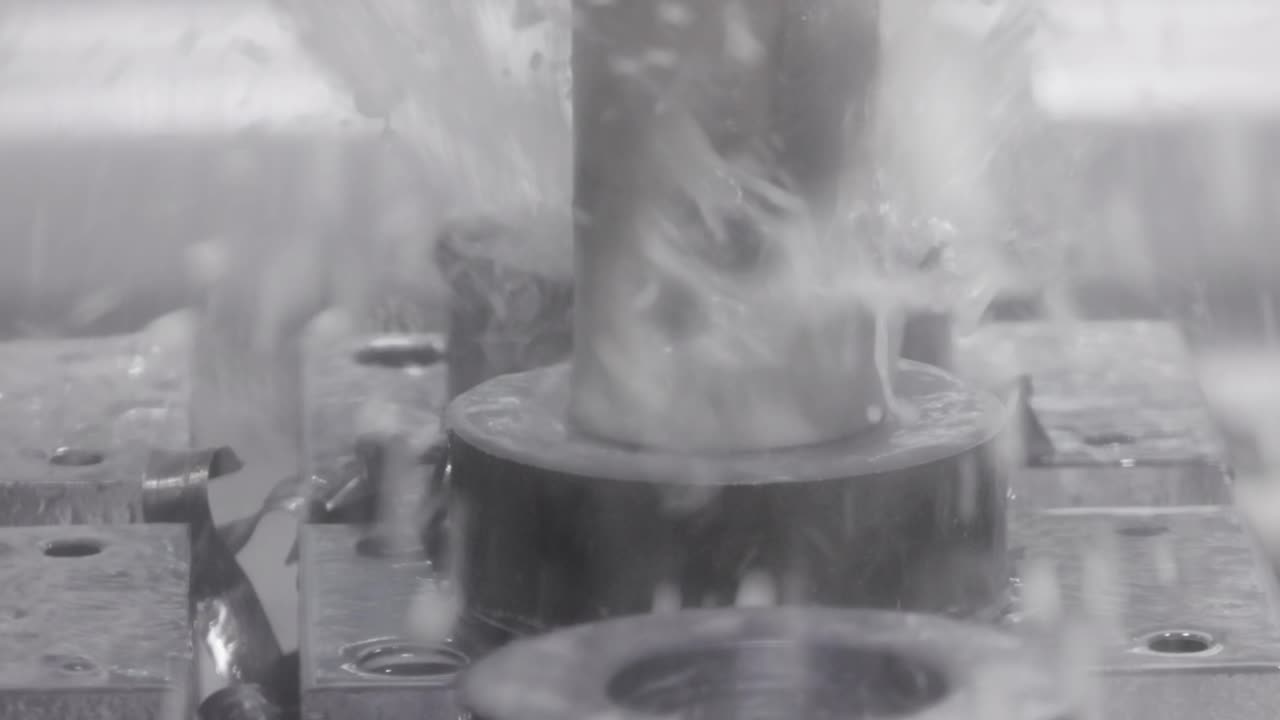 금속 가공 cnc 밀링 기계. 금속 절단 현대 가공 기술.