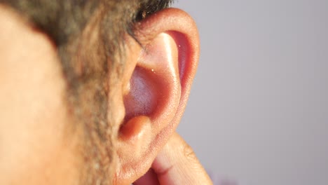 close-up of a man's ear