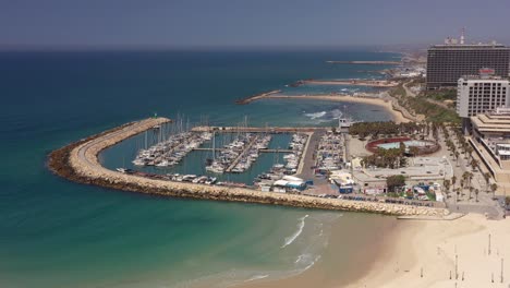 tel aviv marina aerial view
