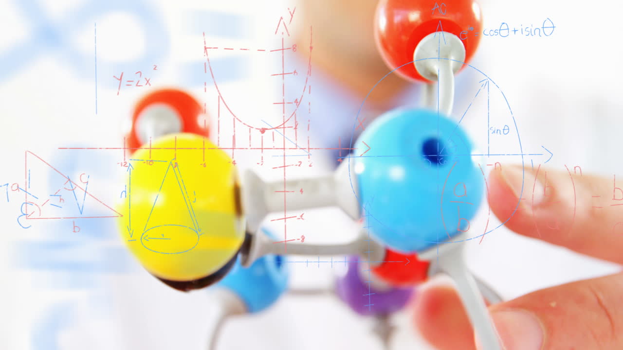 과학자에 대한 수학적 공식의 애니메이션