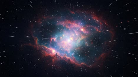 a stunning cosmic journey through the vibrant essence of space, highlighting the beautiful nebula with glorious colors and celestial phenomena in a dynamic star field