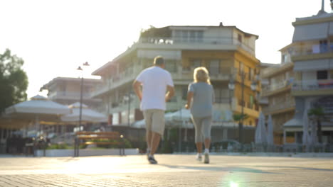 couple beginning morning jog