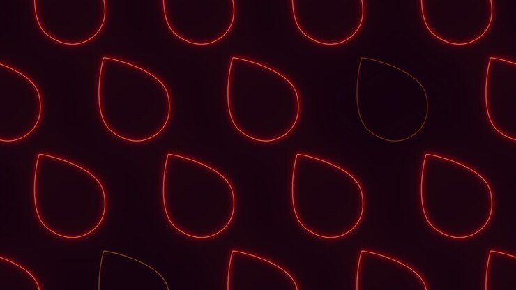 Mesmerizing red circle pattern on black background