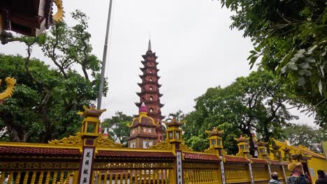 scenic view of tran quoc pagoda over time