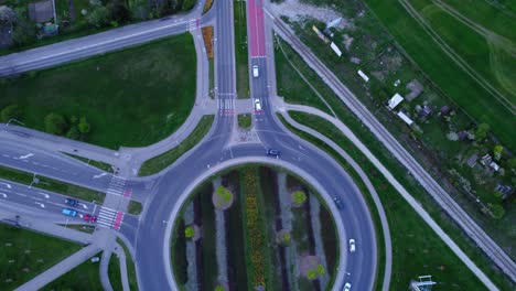 Car-RoundAbout--Cracow-in-Poland