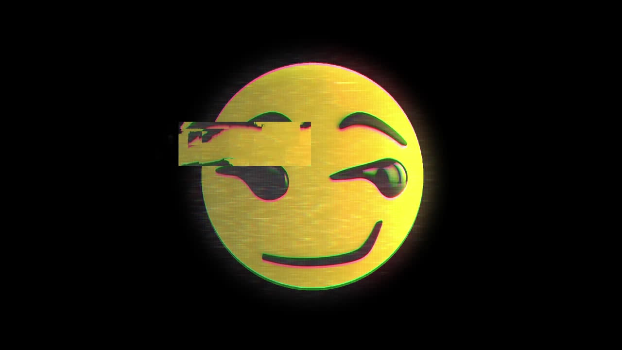 Emoticon su sfondo nero