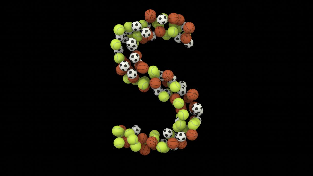 letra de fuente con temática deportiva s
