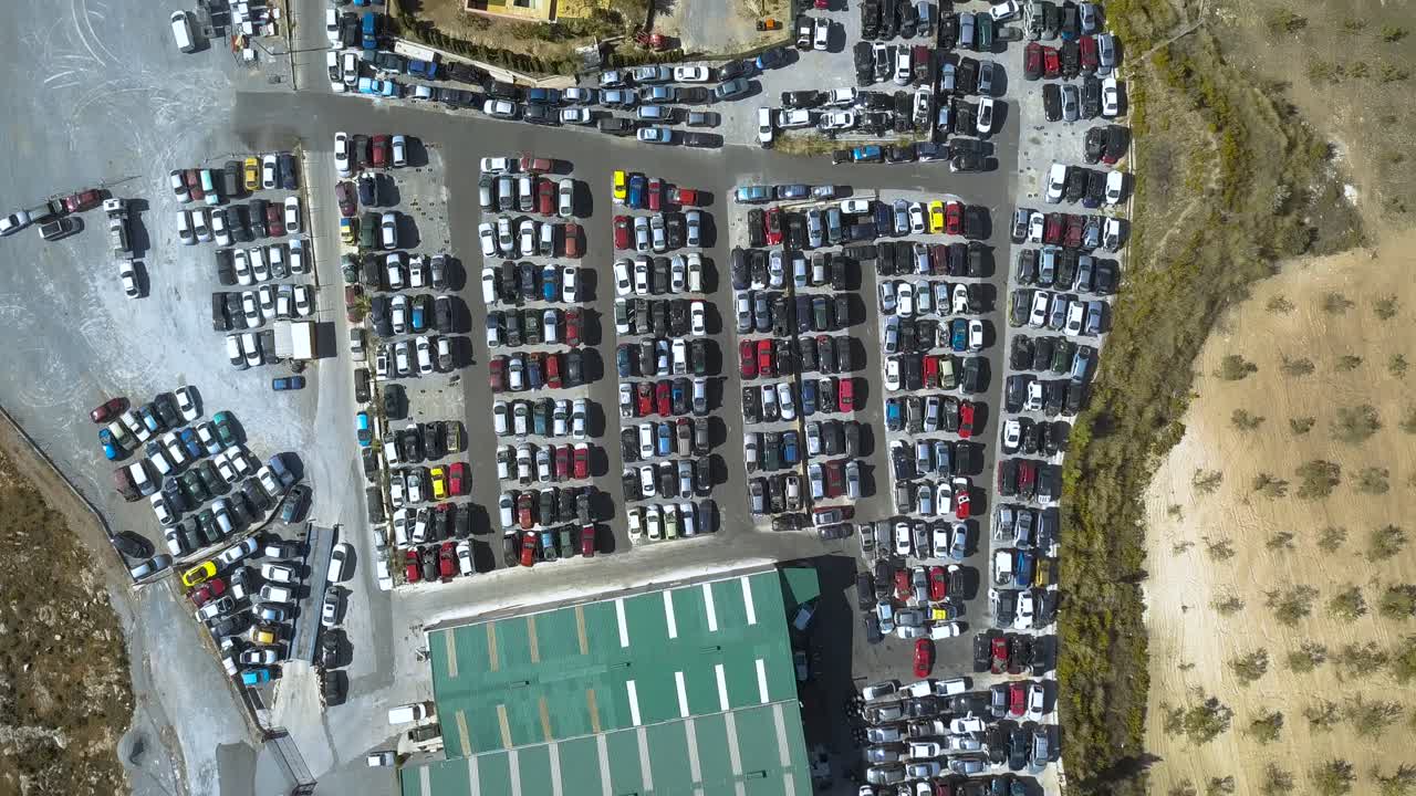 vista aerea de un desguace