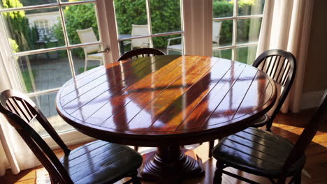 dining room with garden view