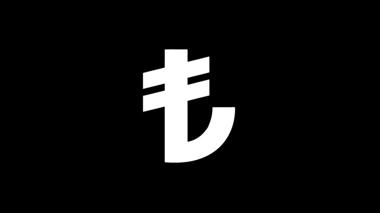 Turkish Lira Turkish Currency icon Vintage Twitched Bad Signal Animation.