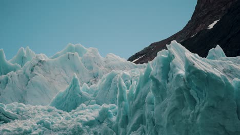 glacier of lago argentino in patagonia, argentina - panning shot