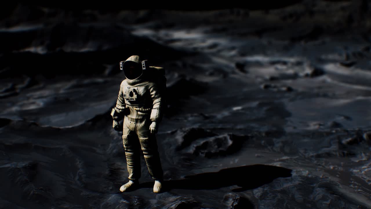 Astronaut on lunar landing mission. Elements of this image furnished by NASA