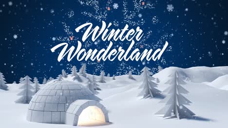 Animation-of-snow-falling-over-winter-wonderland-text