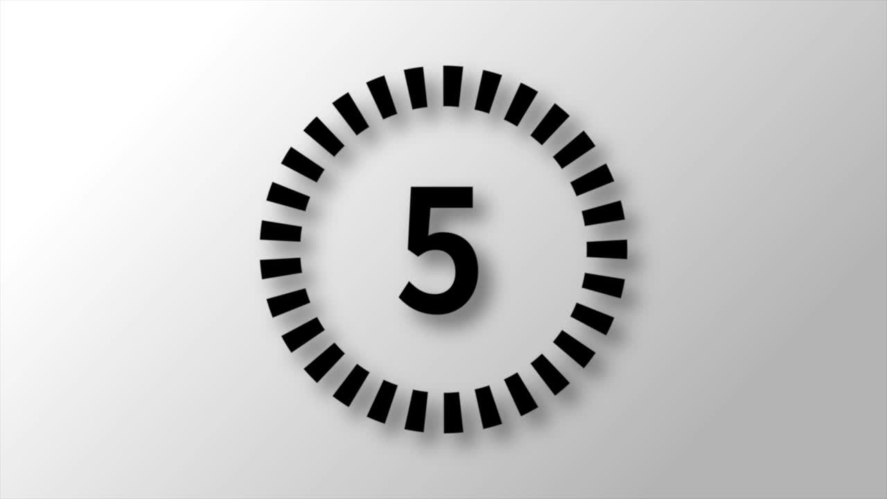 Dashed line circle and 10-0 second countdown