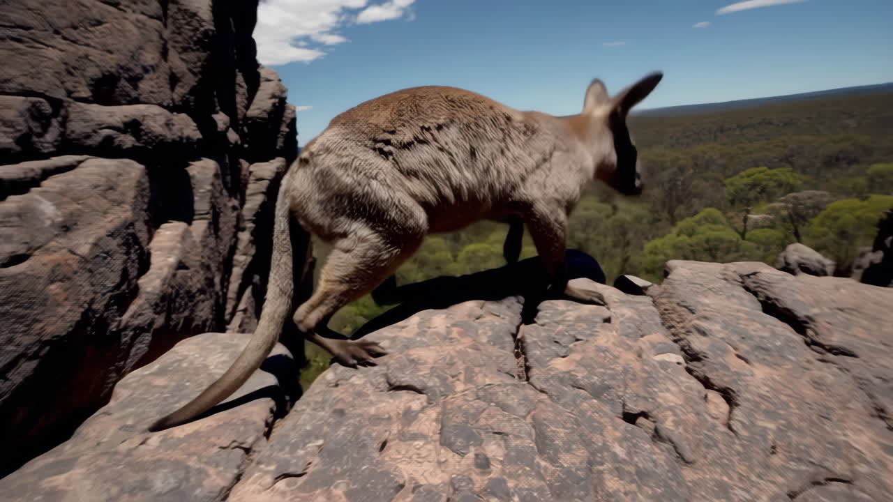 Kangaroo on a Rock