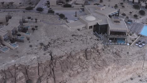 aerial view of luxury desert resort