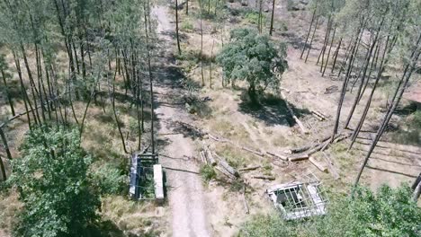 Aerial-view-of-a-portuguese-hill-in-Macieira-de-Alcoba,-Águeda,-Portugal