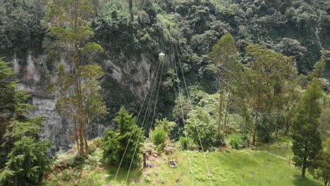 aerial view of cable car in tolima - colombia