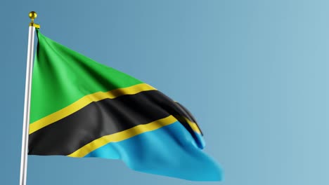 Wehende-Flagge-Tansanias