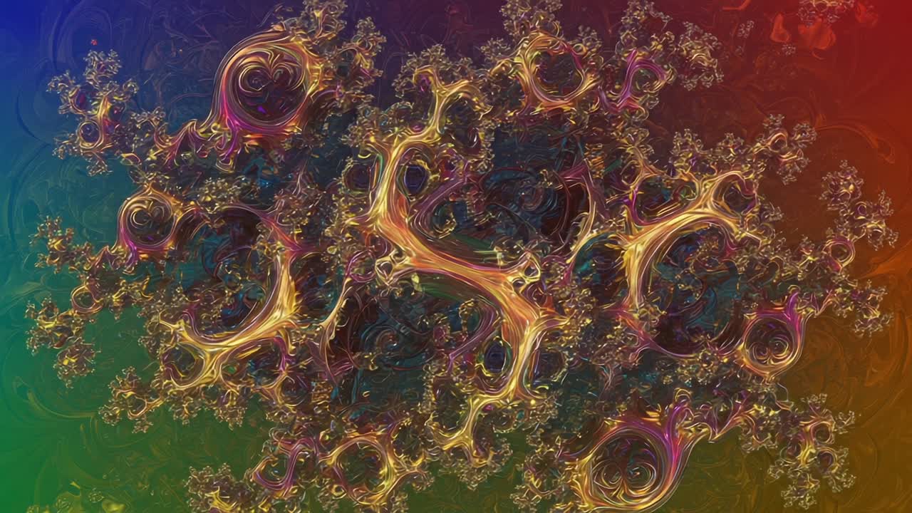 A Stunning Abstract Fractal Design Showcasing Colorful Swirls and Intricate Patterns in a Mesmerizing Display of Digital Artistry