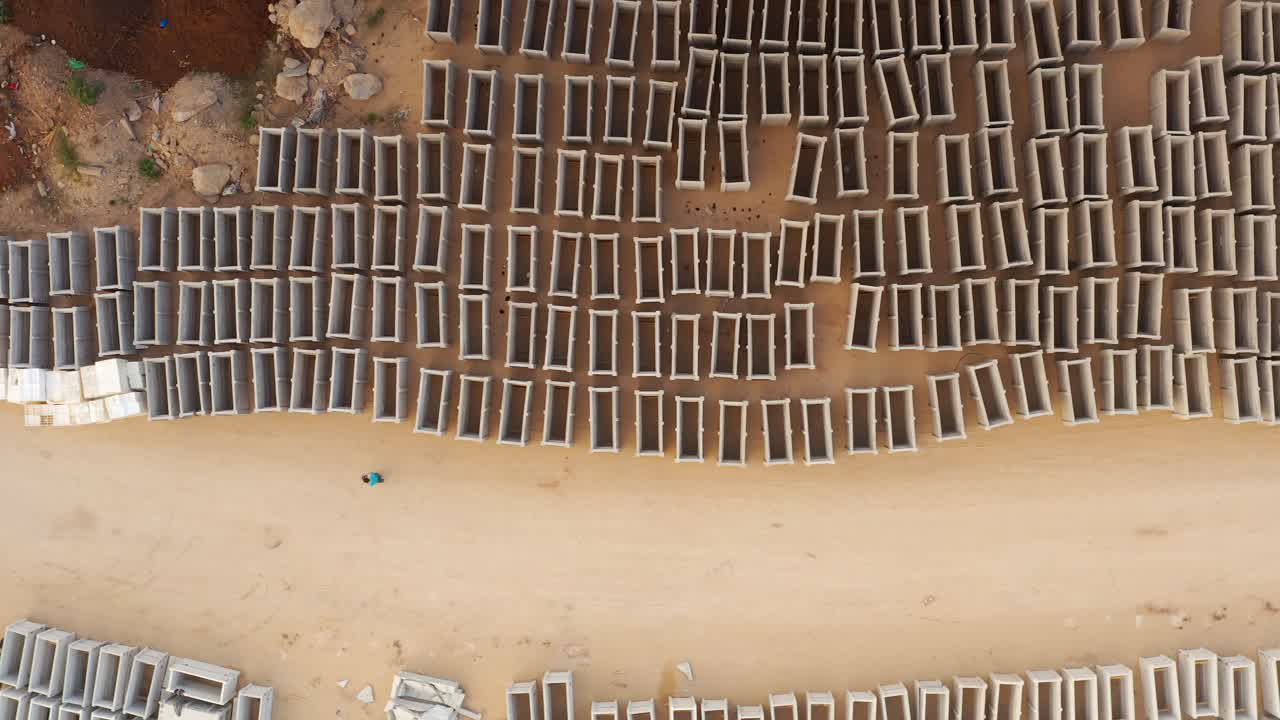 Precast Concrete Blocks Storage Yard