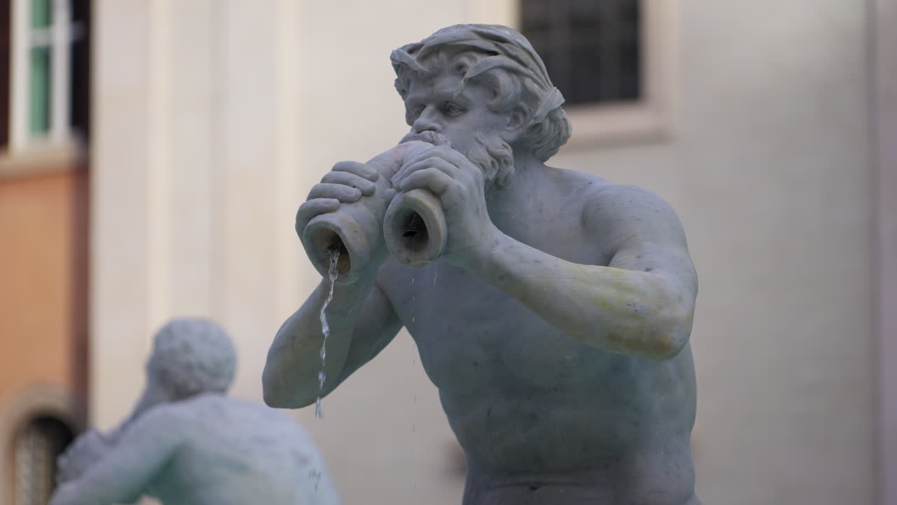 Sculpture fountain in Piazza Navona, Rome, Italy