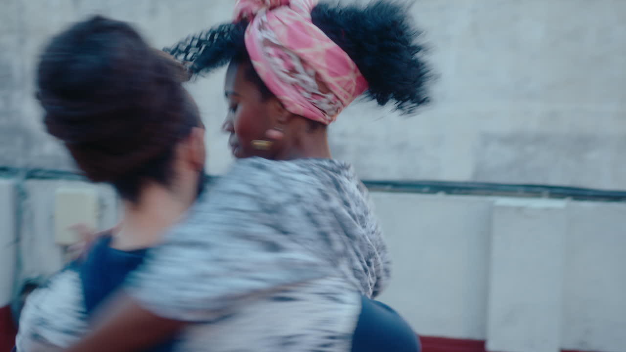 Professional Dancers Practicing Argentine Tango Outside on a Rooftop