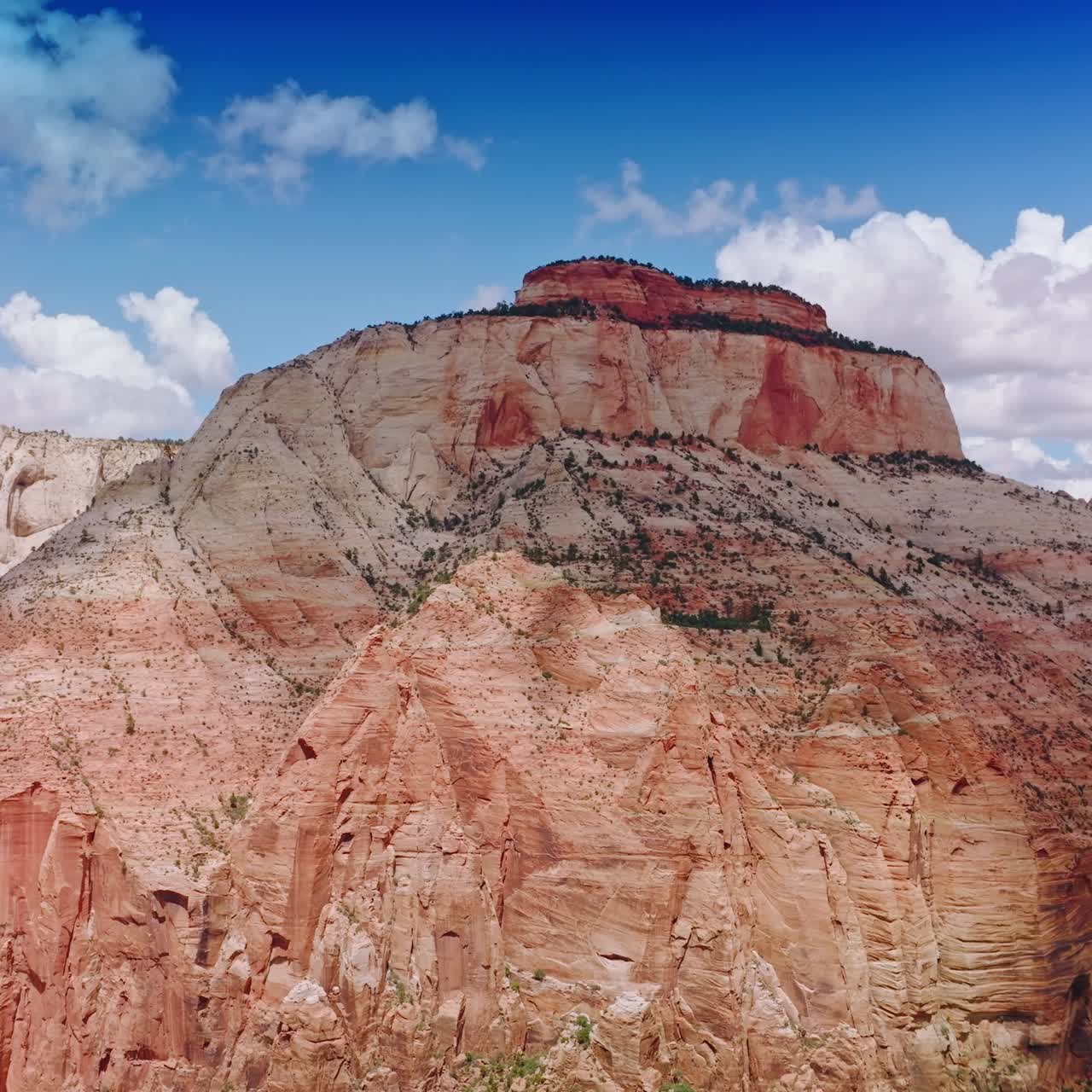 Looking at the top of a wonderful rock one of the canyons. Beautiful sunny footage of Utah National park, low angle view