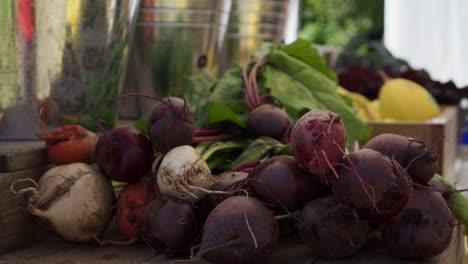 beets from a vendor at local farmers market.