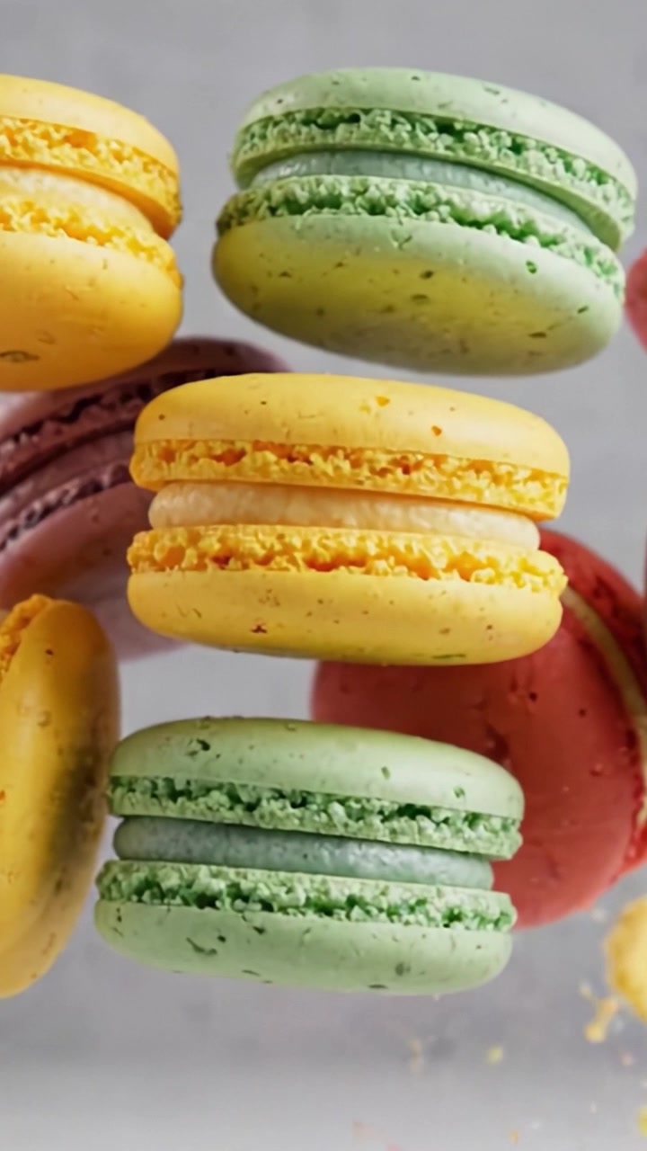 A Colorful Assortment of Delectable Macarons Displayed in a Creative Arrangement Showcasing Their Unique Colors and Textures Perfect for Any Dessert Table.