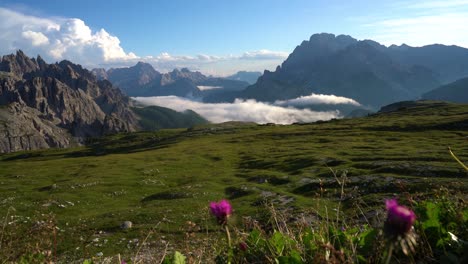 national nature park tre cime in the dolomites alps. beautiful nature of italy.