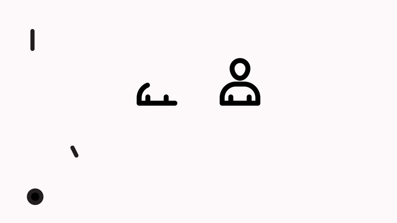 비즈니스 인수 라인 아이콘 애니메이션