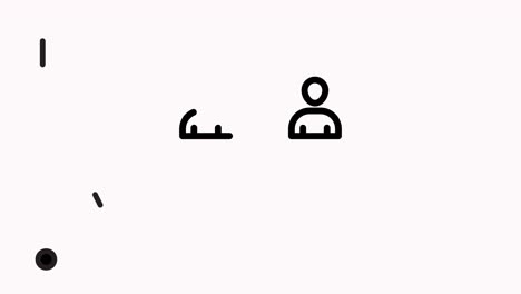 business acquisition line icon animation with alpha