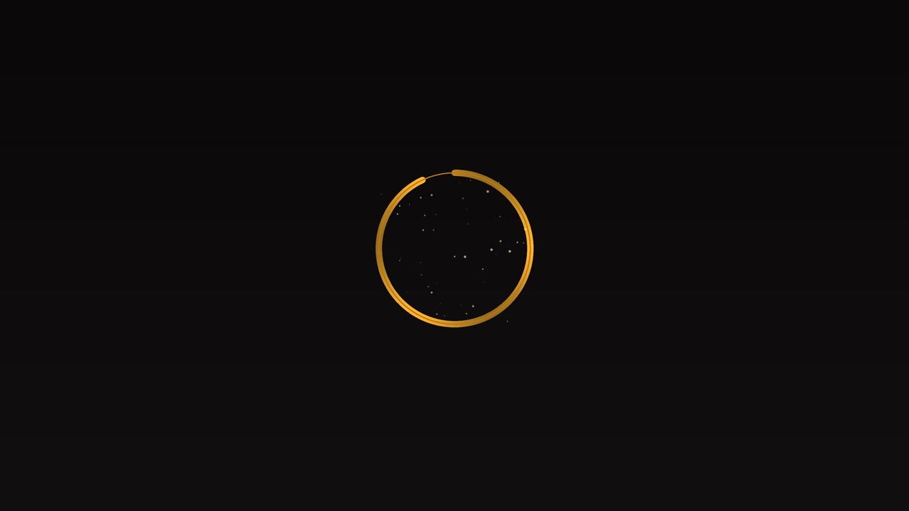 Loading bar features a circular design with a golden color and star elements. It is suitable for video creators looking to enhance viewer experience while waiting