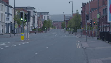 la ciudad de belfast en el bloqueo de covid, mayo de 2020