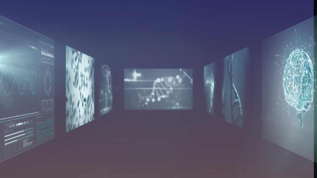 Animation of science data processing over light spots