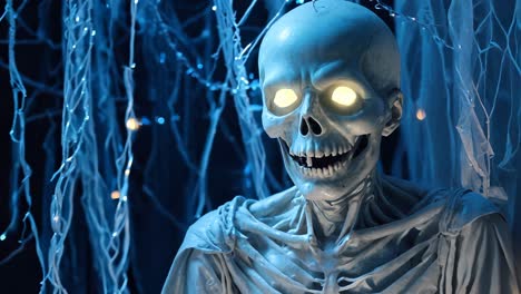 decoración de halloween de esqueleto brillante