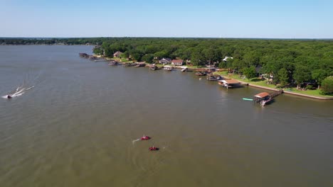 Imágenes-Aéreas-Del-Lago-Cedar-Creek-En-Texas