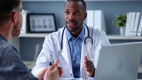 doctor consulting with a patient in a medical office