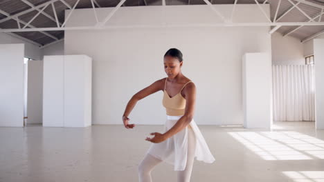 Black-woman,-ballet-and-dancing-performance