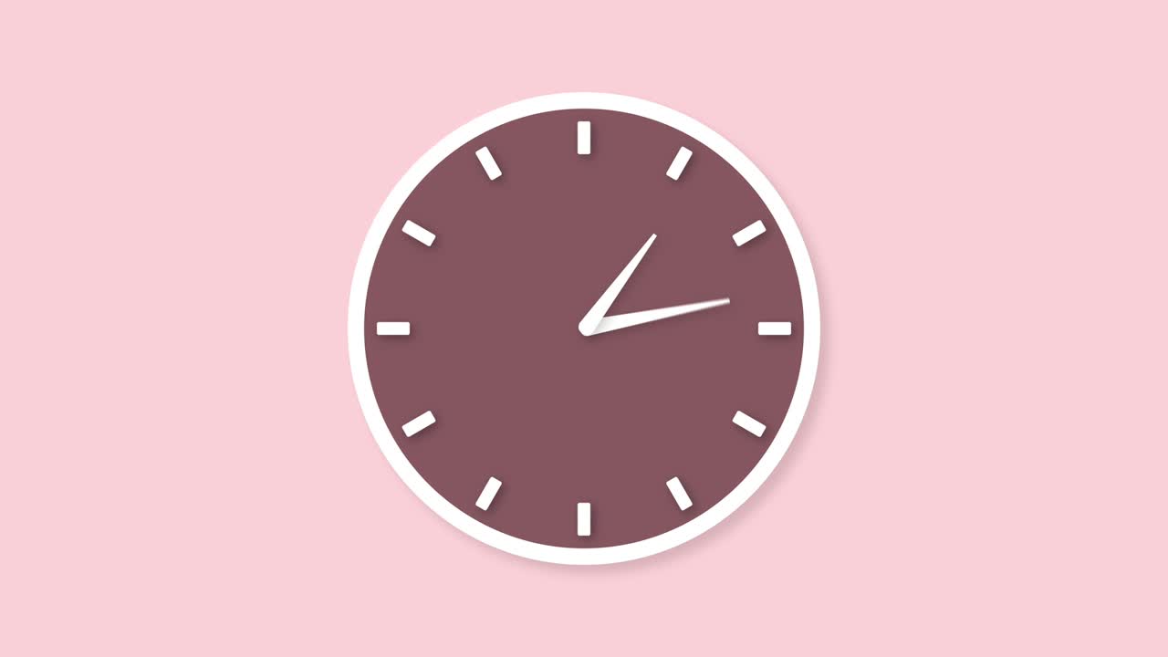 Round clock with rotating animated arrows